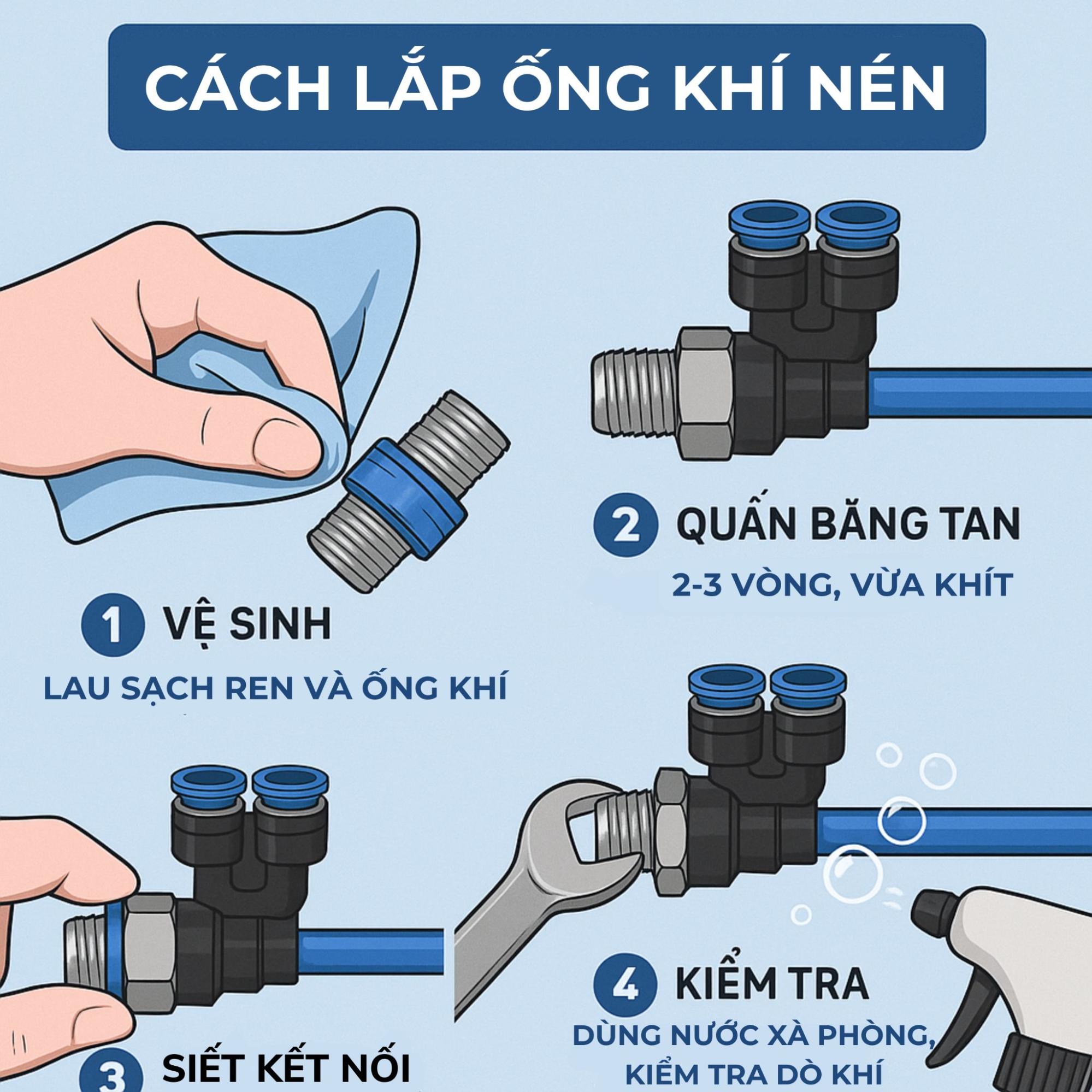 C&aacute;ch lắp ống kh&iacute; n&eacute;n