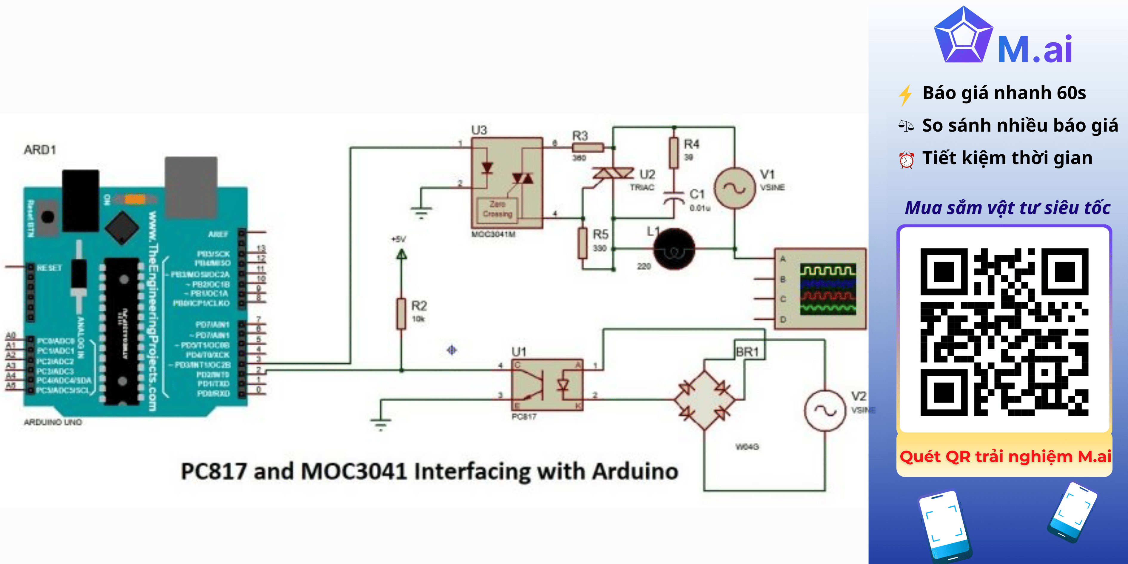 Sơ đồ chân Optocoupler PC817