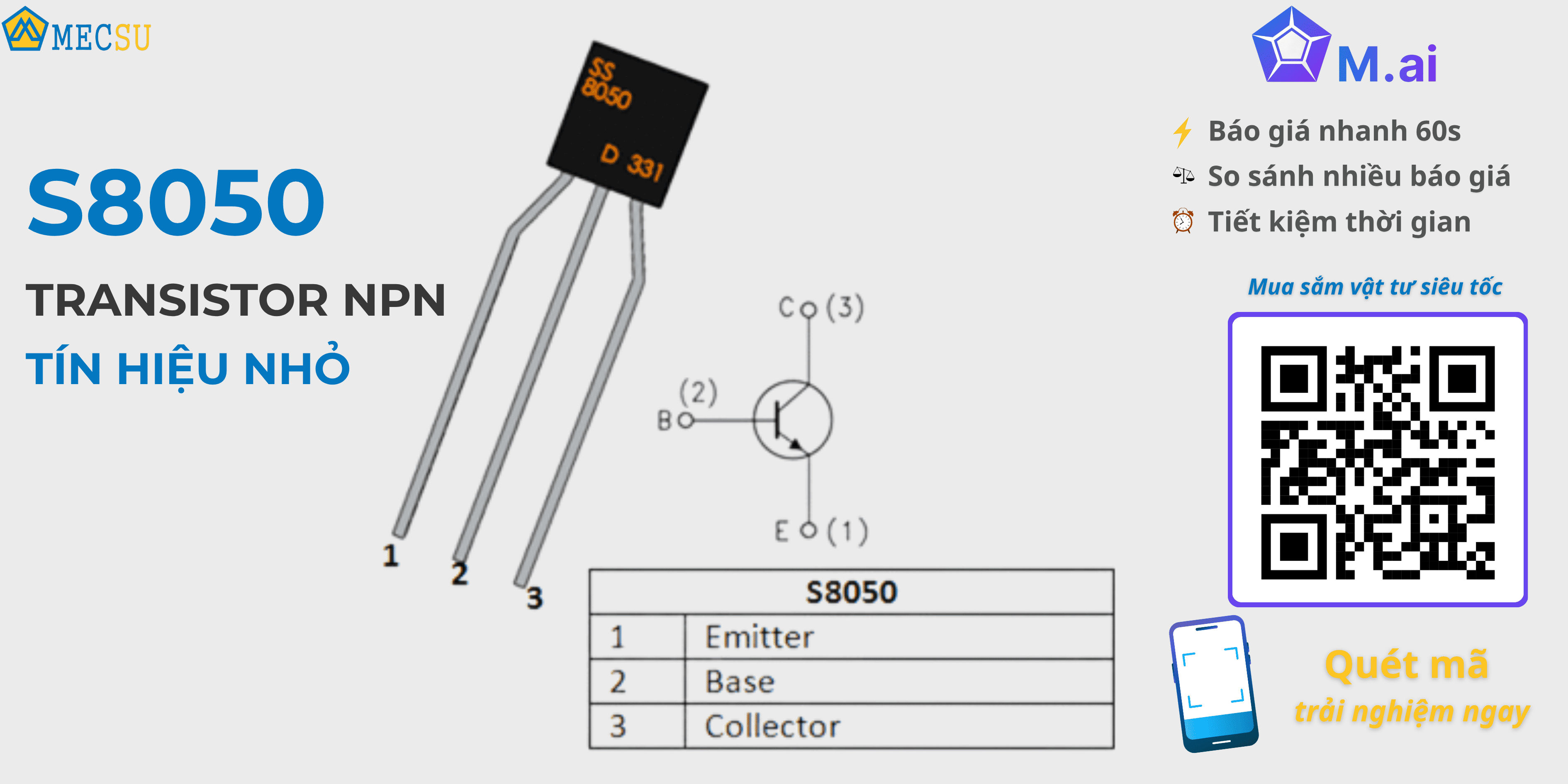 [Tìm hiểu] Transistor NPN S8050 