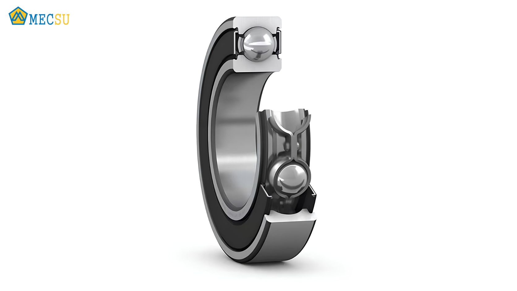 V&ograve;ng bi SKF 608-2RSH ch&iacute;nh h&atilde;ng với phớt cao su k&iacute;n hai b&ecirc;n.