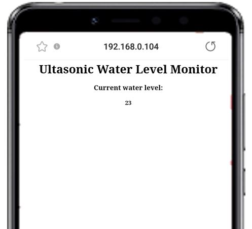 Cảm biến siêu âm với ESP32 Water level monitor web server 1