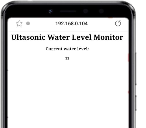 Cảm biến siêu âm với ESP32 Water level monitor web server 2