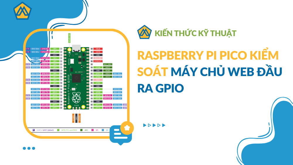 Raspberry Pi Pico Kiểm soát máy chủ web Đầu ra GPIO | Mecsu.vn