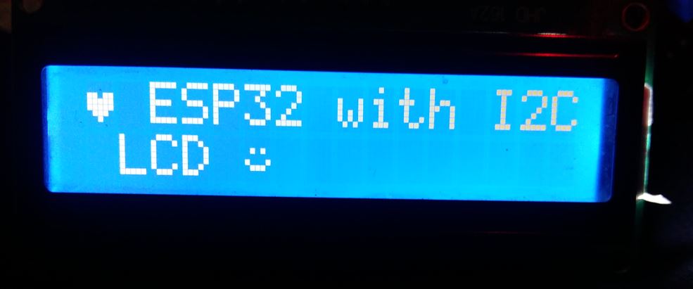 ESP32 và ESP8266 với màn hình hiển thị ký tự tùy chỉnh I2C LCD