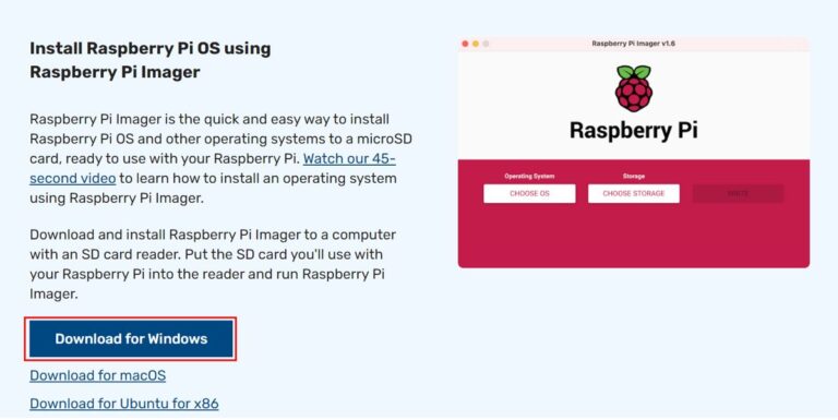 Cài đặt Raspberry Pi Imager