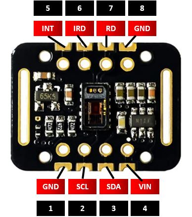 Max 30102 Module MAX30102 Máy đo oxy xung và cảm biến nhịp tim với ESP8266 | Mecsu.vn