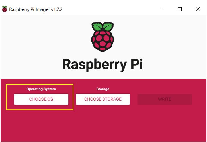 Raspberry Pi Imager chọn hệ điều hành
