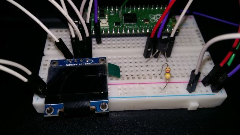 Raspberry Pi Pico với ds18b20 và OLED