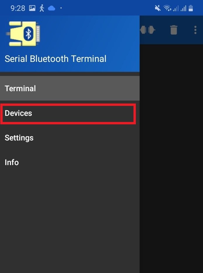 quét tìm HC-05 bằng ứng dụng Android bluetooth nối tiếp