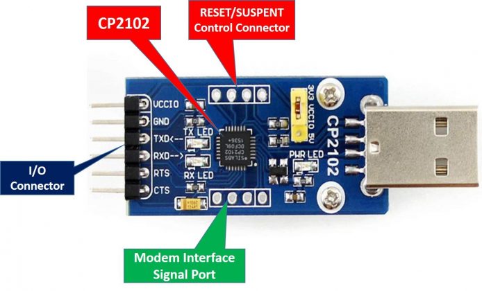 Module UART CP2102 - Cách sử dụng và lập trình Arduino Pro Mini