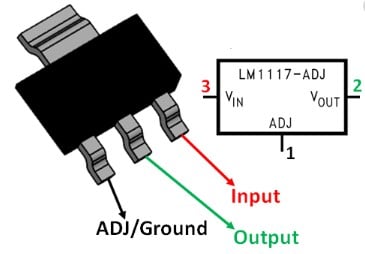 IC LM1117 bộ điều chỉnh điện áp tuyến tính 800 mA