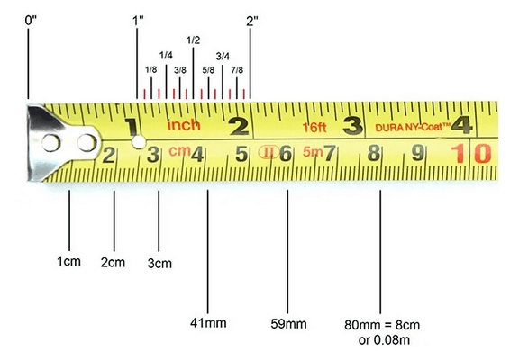 Các Vạch Đo Trên Thước Dây